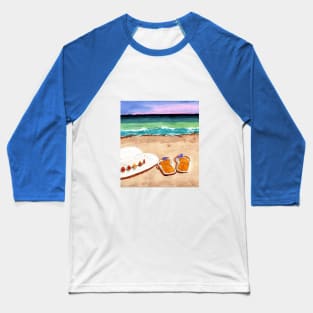 Barefoot On The Beach Baseball T-Shirt